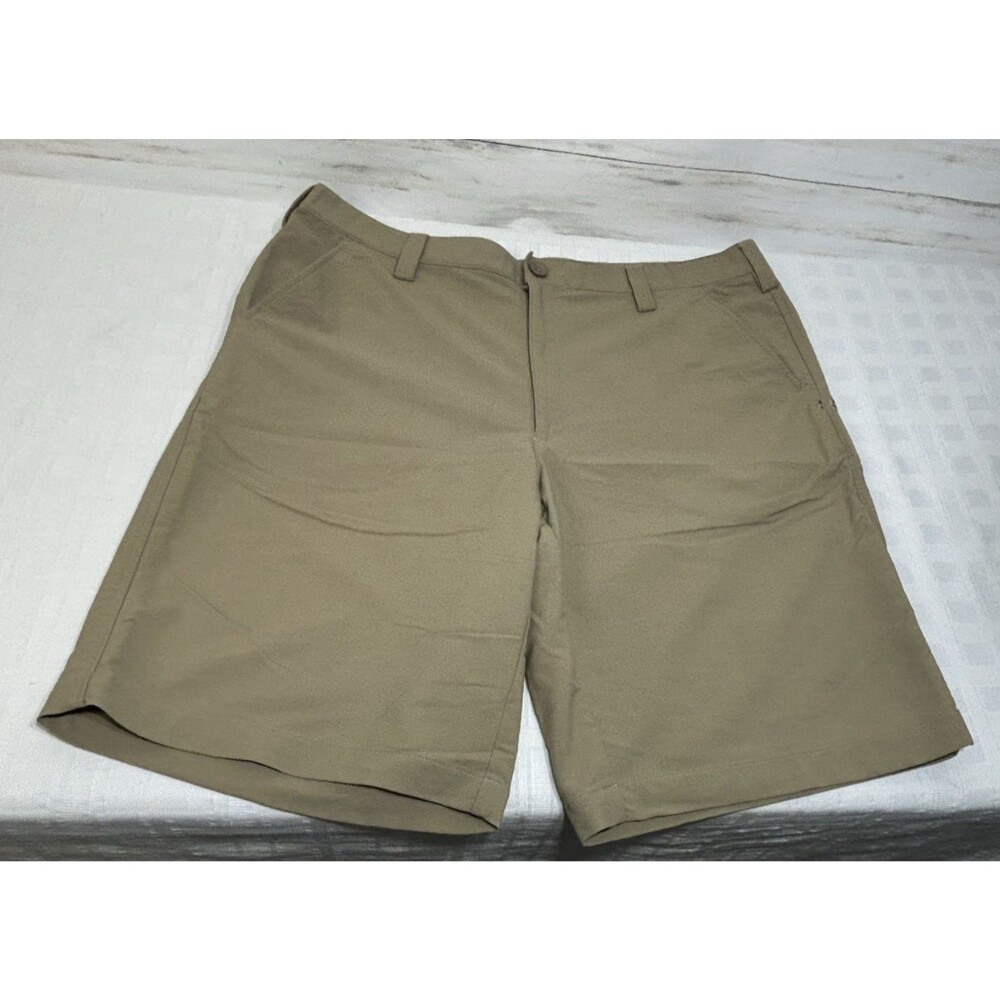 Under Armour Shorts Mens Size 38 Beige Leaderboard Golf  Stretch 1236343